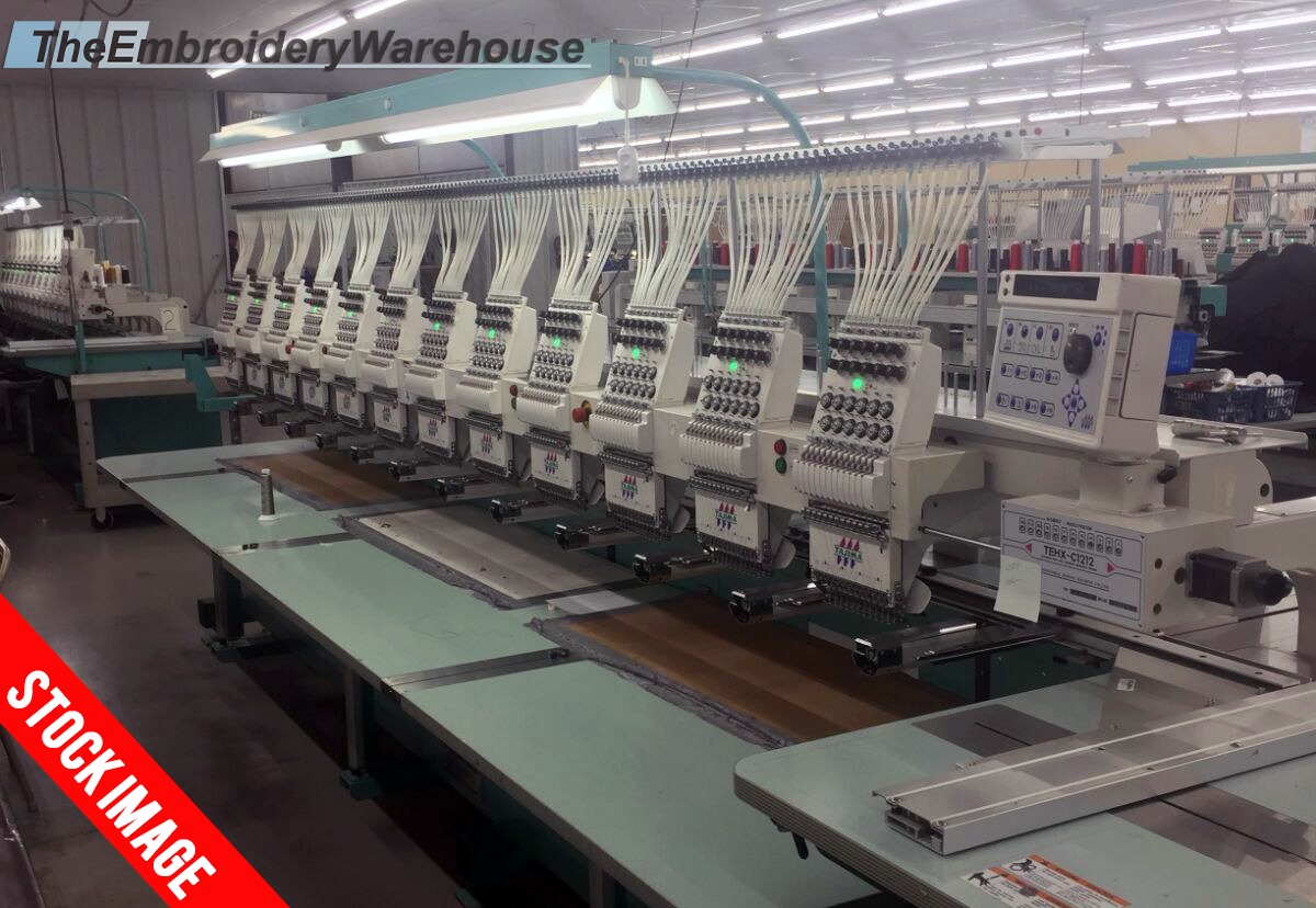 ID#1467 - Tajima TFHX-II1212 Commercial Embroidery Machine.  Year 2005 : 12 : 12 - www.TheEmbroideryWarehouse.com